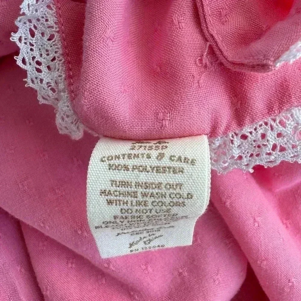 Matilda Jane Girls Sleepy Jean PJ Top Size 12 Pink/Lace White Brilliant Daydream